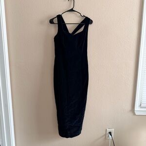 Vintage Guess 1990s Cotton Velour Midi Dress